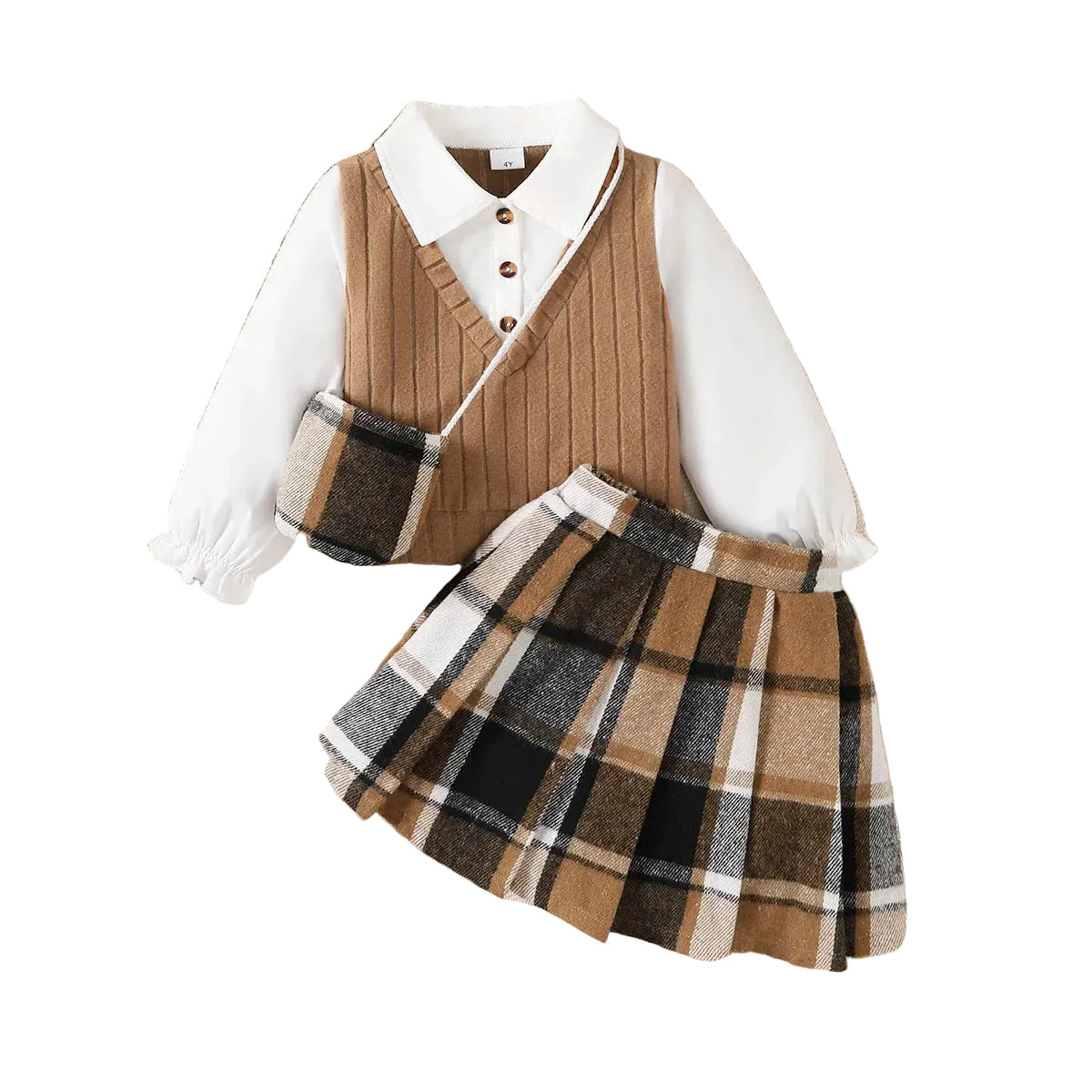Girls 3-Piece Outfit Set College Style Autumn 4-7Y LariLeo Store