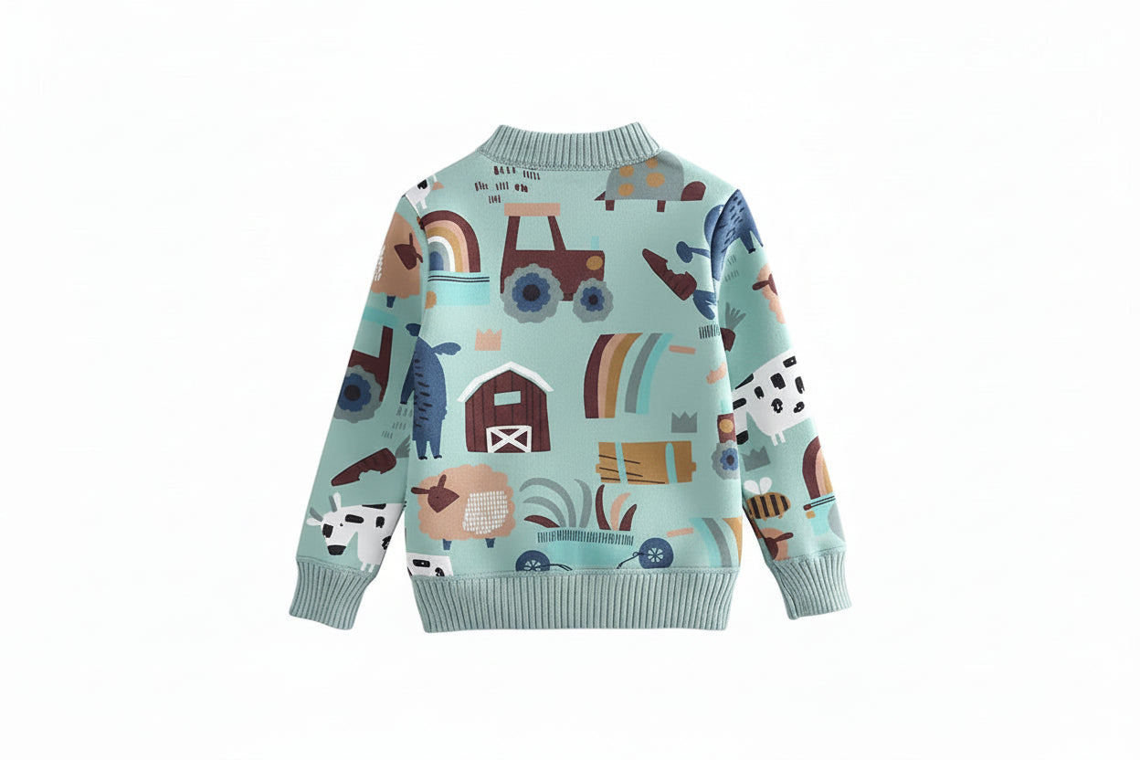 knitted sweaters Buckle Jacket Boys Winter Cardigan