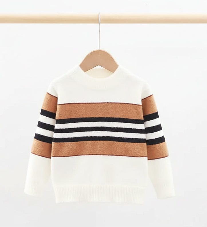 Boys Sweater Autumn Winter High Collar Knitwear