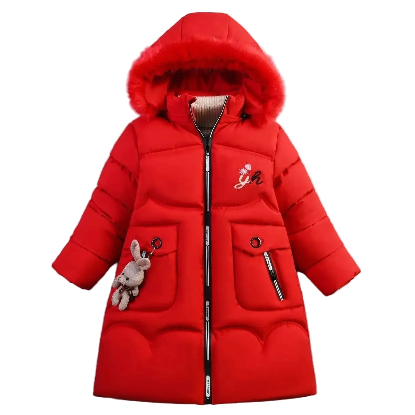Kids Winter Jacket – Hooded Fur Collar Heavy Coat LariLeo Store