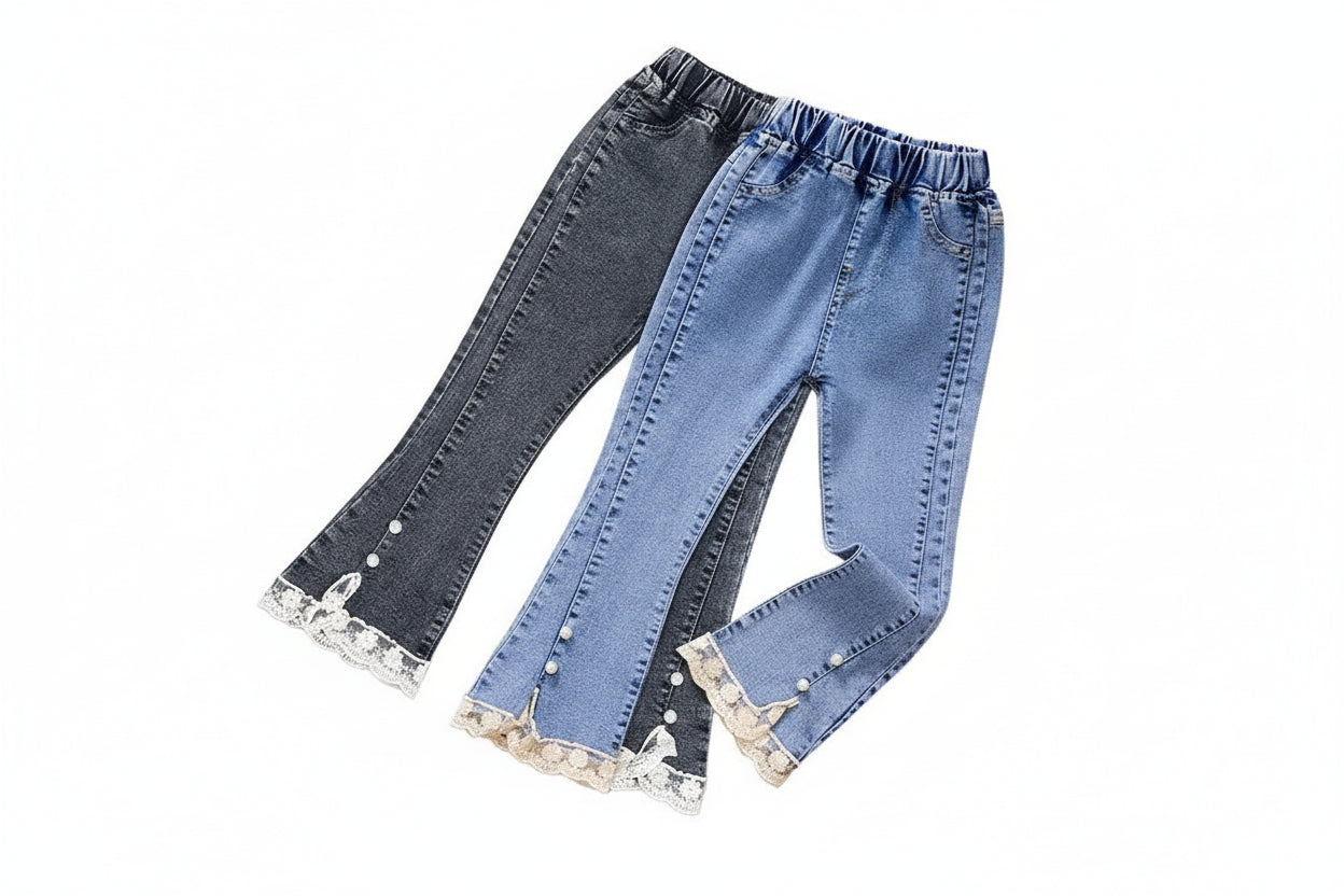 Children's Denim Pants for Girls - Casual Spring and Autumn Wear LariLeo Store