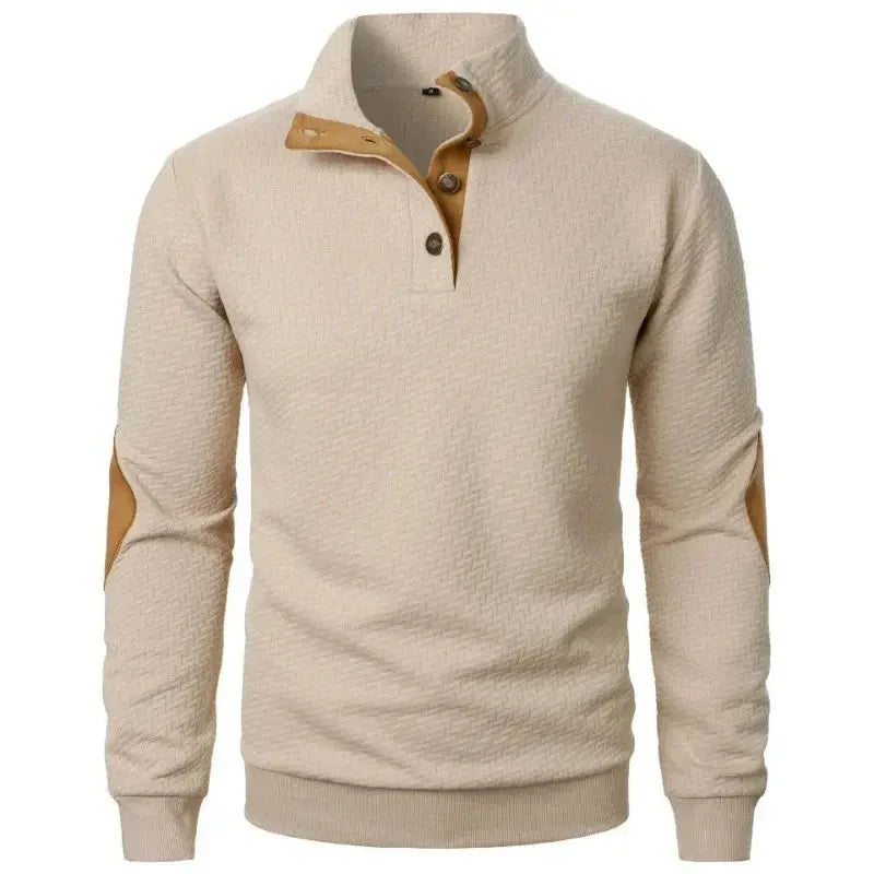 Men’s Casual Sweatshirt Long Sleeve Henley Collar Pullover LariLeo Store