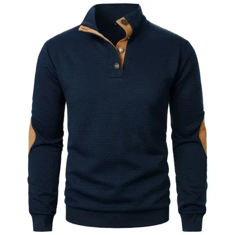 Men’s Casual Sweatshirt Long Sleeve Henley Collar Pullover LariLeo Store