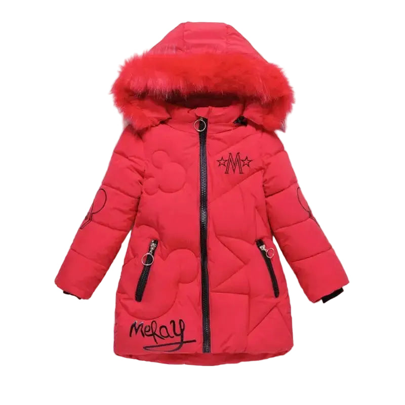 Kids Winter Jacket – Hooded Fur Collar Heavy Coat LariLeo Store