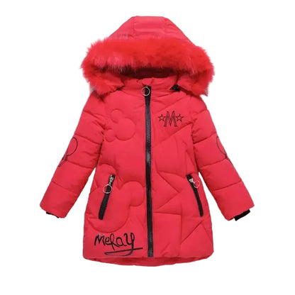 Kids Winter Jacket – Hooded Fur Collar Heavy Coat LariLeo Store