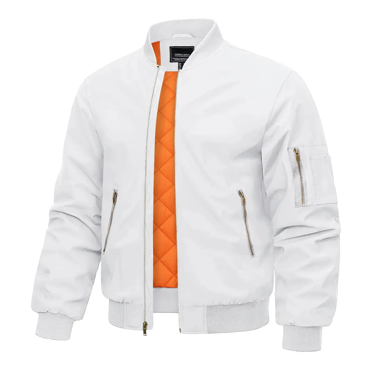 Bomber Jacket Men Warm Zip Up Winter Padded Coat Casual LariLeo Store