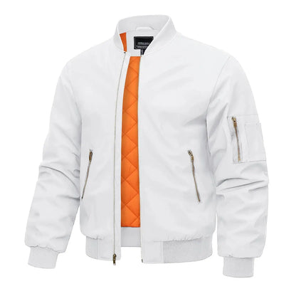 Bomber Jacket Men Warm Zip Up Winter Padded Coat Casual LariLeo Store