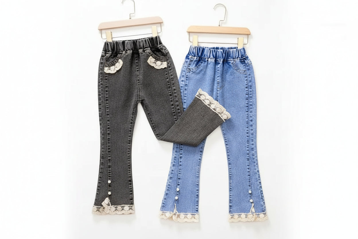 Children's Denim Pants for Girls - Casual Spring and Autumn Wear LariLeo Store