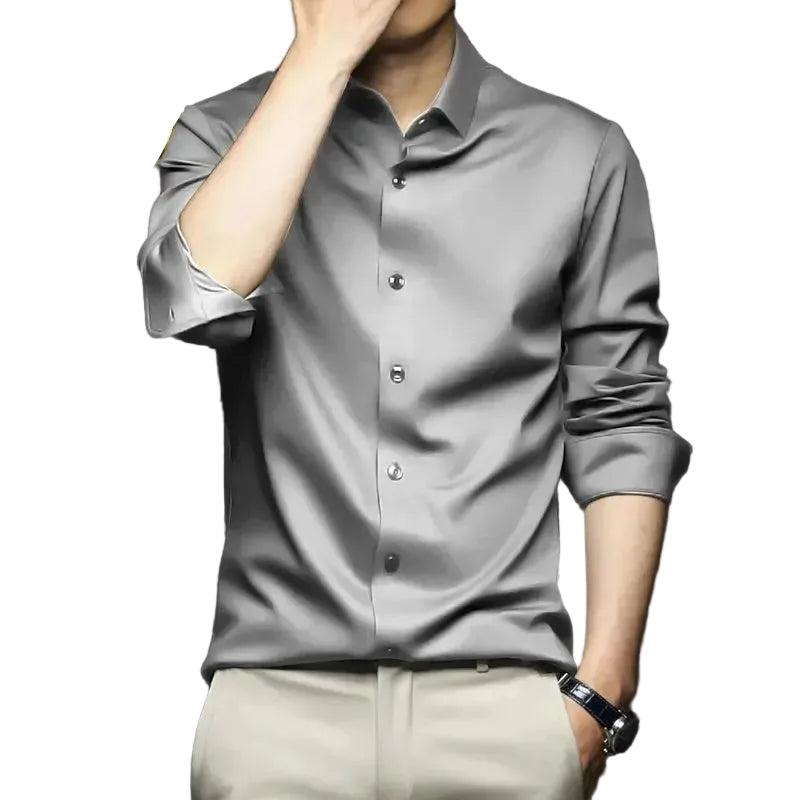 Men’s Wrinkle-Resistant Shirt Long Sleeve Professional LariLeo Store