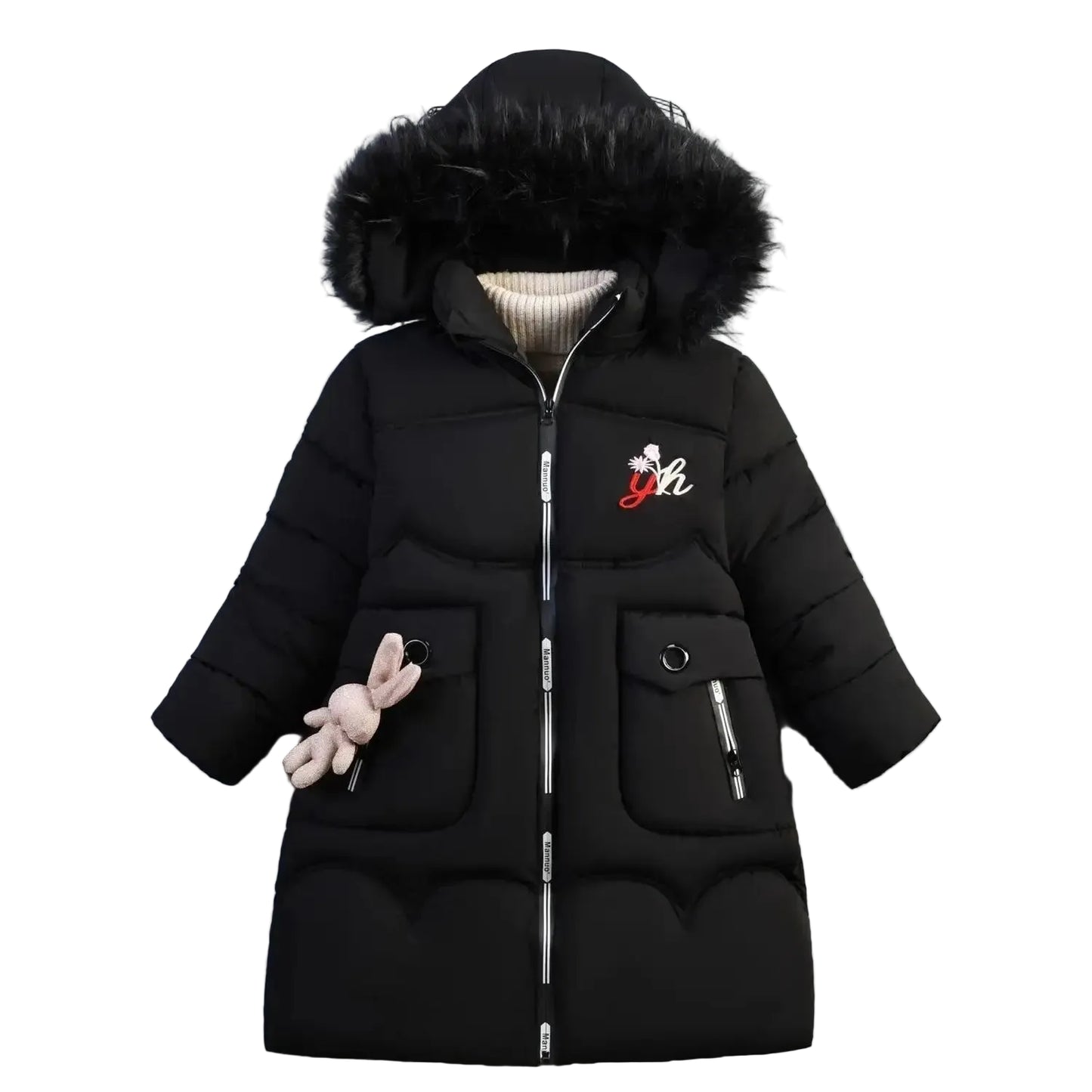 Kids Winter Jacket – Hooded Fur Collar Heavy Coat LariLeo Store