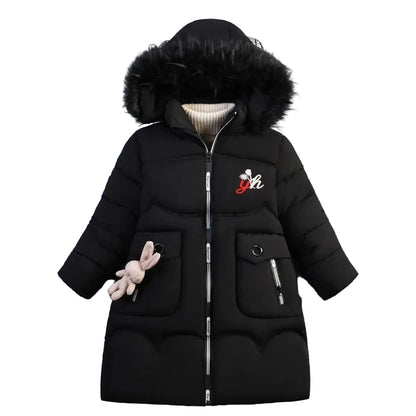 Kids Winter Jacket – Hooded Fur Collar Heavy Coat LariLeo Store