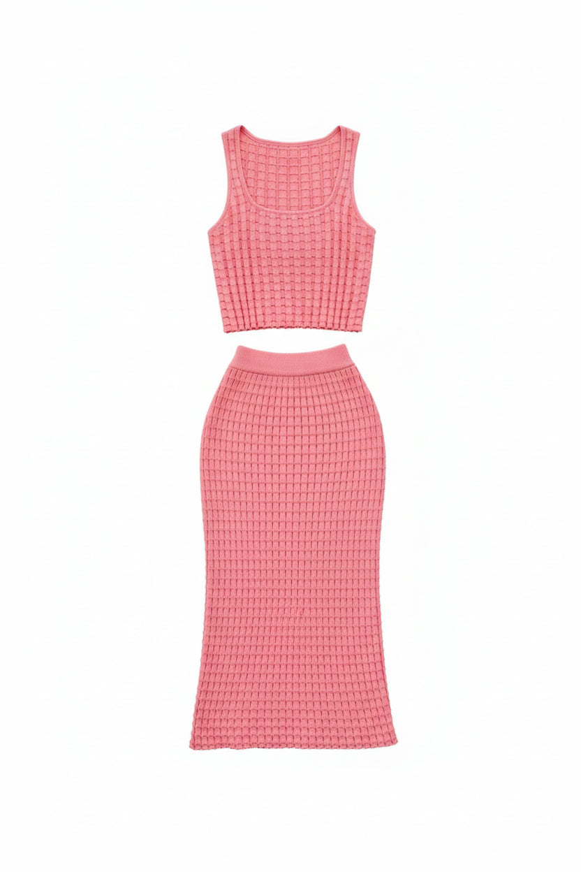 Women Skirt Set Sleeveless Tank Tops High Waist Slim LariLeo Store