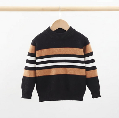 Boys Sweater Autumn Winter High Collar Knitwear
