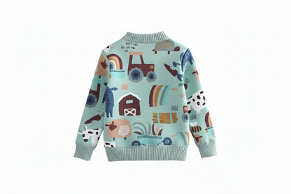 knitted sweaters Buckle Jacket Boys Winter Cardigan