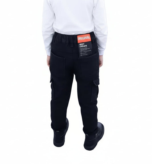 Fleece Winter Pants for Boys Warm Stretch Jeans