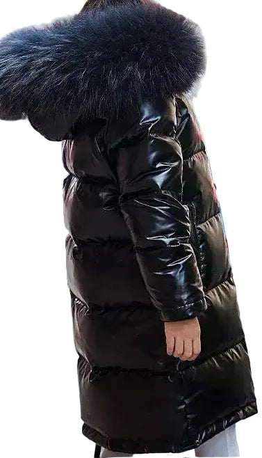 Kids Winter Jacket – Hooded Fur Collar Heavy Coat LariLeo Store