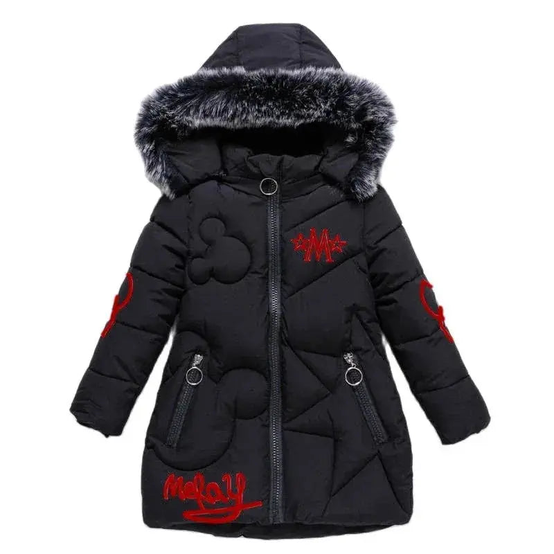 Kids Winter Jacket – Hooded Fur Collar Heavy Coat LariLeo Store