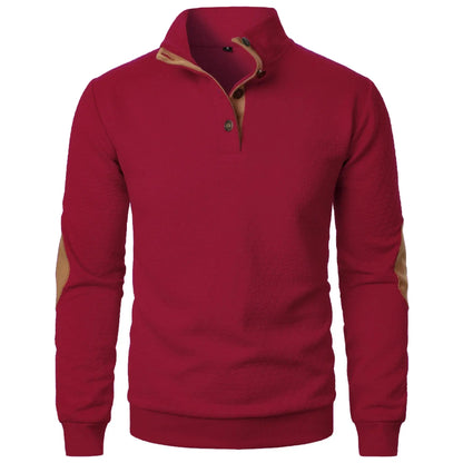 Men’s Casual Sweatshirt Long Sleeve Henley Collar Pullover LariLeo Store