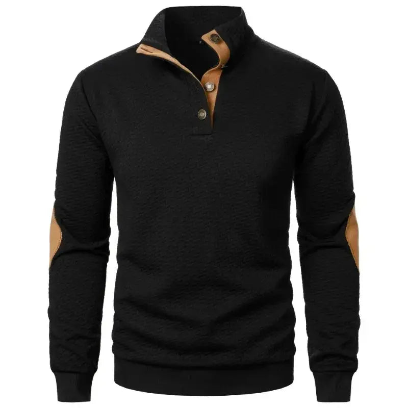 Men’s Casual Sweatshirt Long Sleeve Henley Collar Pullover LariLeo Store