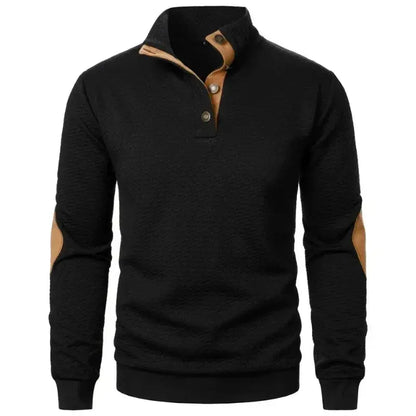 Men’s Casual Sweatshirt Long Sleeve Henley Collar Pullover LariLeo Store