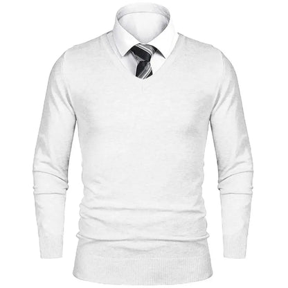Men's Sweater Casual V Neck Pullover Cold Blouse Outdoor LariLeo Store