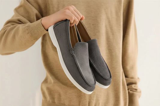 Mens Suede Leather Loafers lightweight classic slip on shoes LariLeo Store