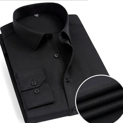 Mens Casual Long Sleeve Shirt elegant breathable LariLeo Store