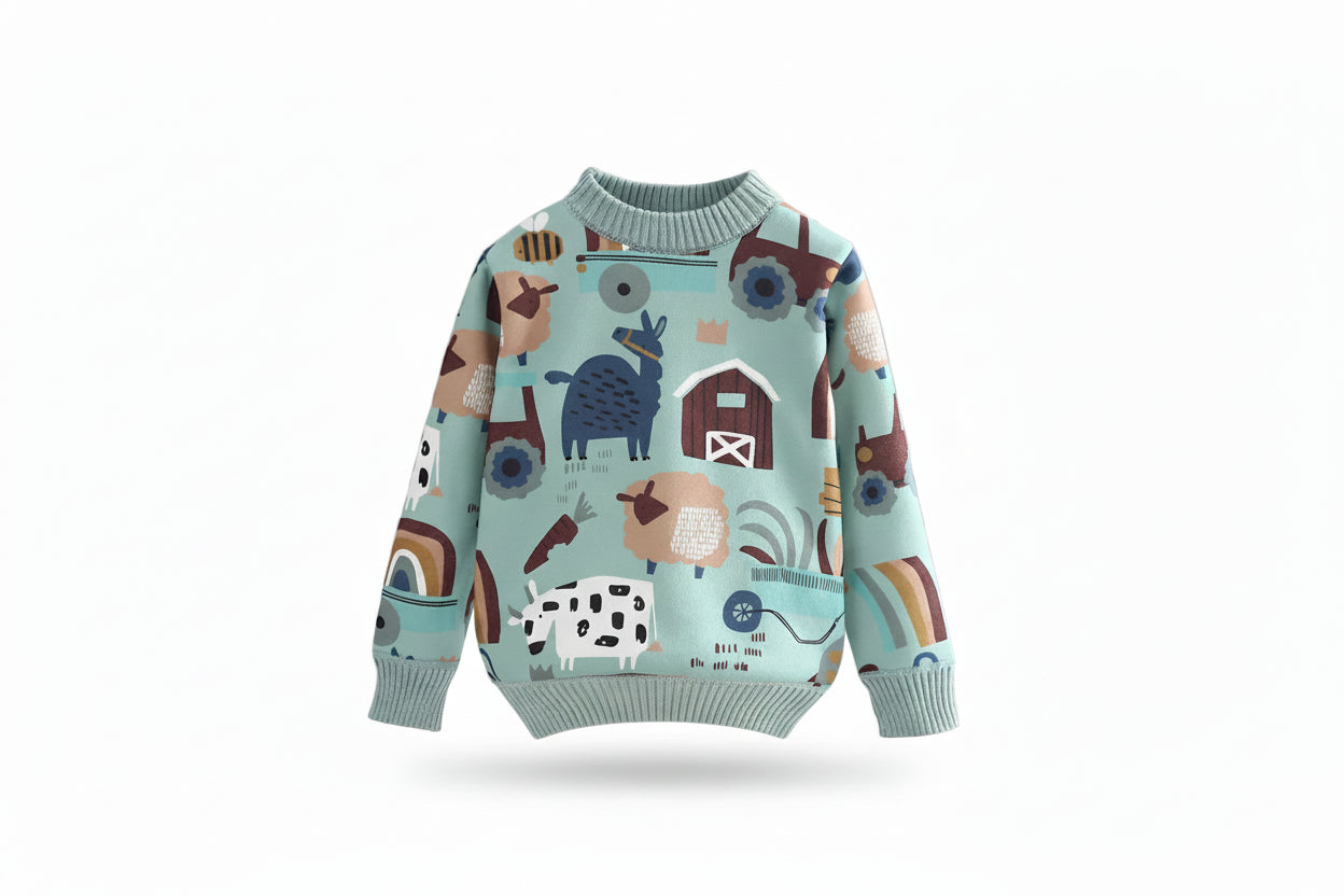 knitted sweaters Buckle Jacket Boys Winter Cardigan