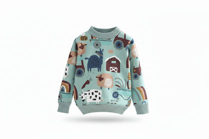 knitted sweaters Buckle Jacket Boys Winter Cardigan