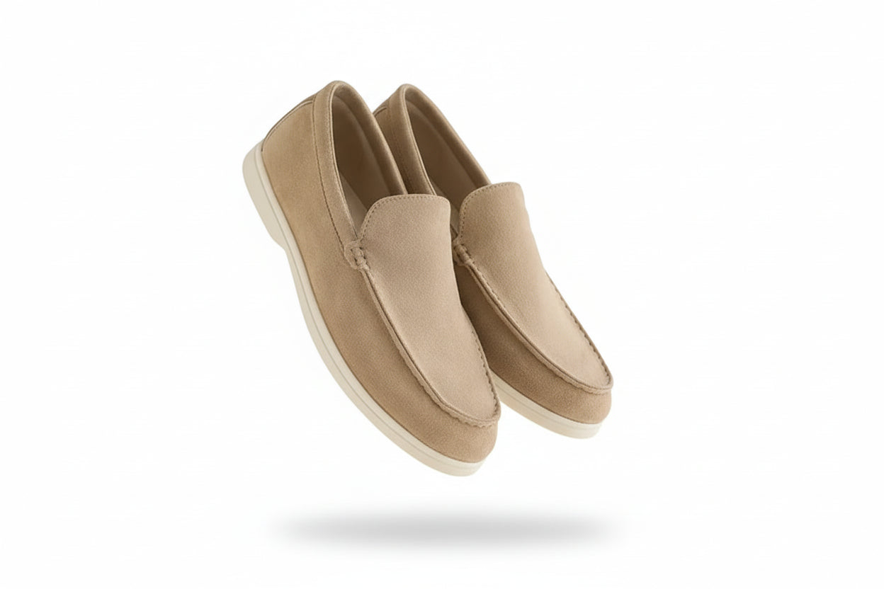 Mens Suede Leather Loafers lightweight classic slip on shoes LariLeo Store