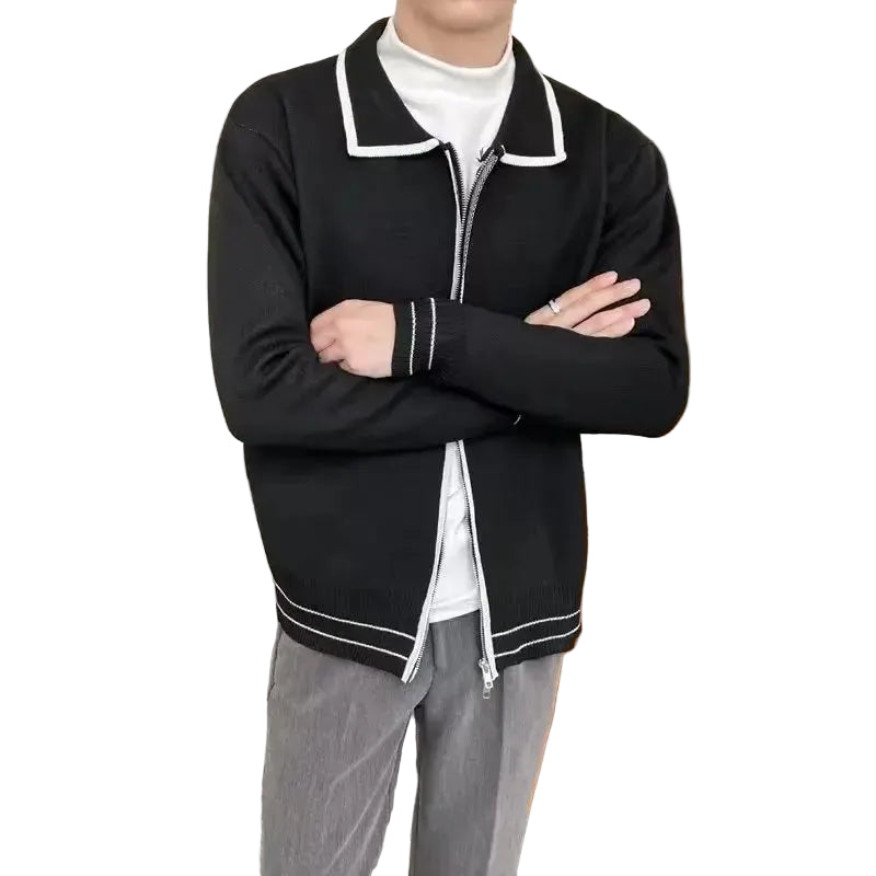 Mens Knit Cardigan Jacket casual japanese streetwear top LariLeo Store