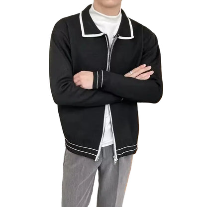 Mens Knit Cardigan Jacket casual japanese streetwear top LariLeo Store