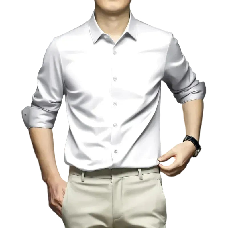 Men’s Wrinkle-Resistant Shirt Long Sleeve Professional LariLeo Store