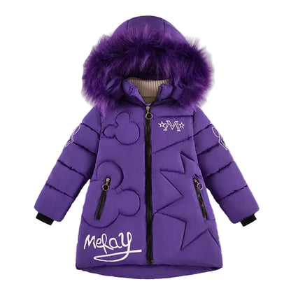 Kids Winter Jacket – Hooded Fur Collar Heavy Coat LariLeo Store