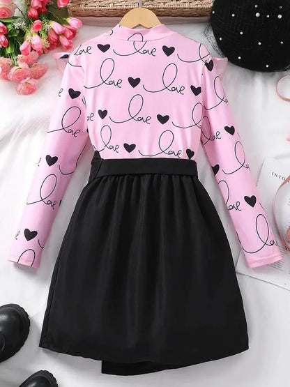 Autumn girls fashion Trendy Daily Leisure Sweet And Cute Love Long LariLeo Store