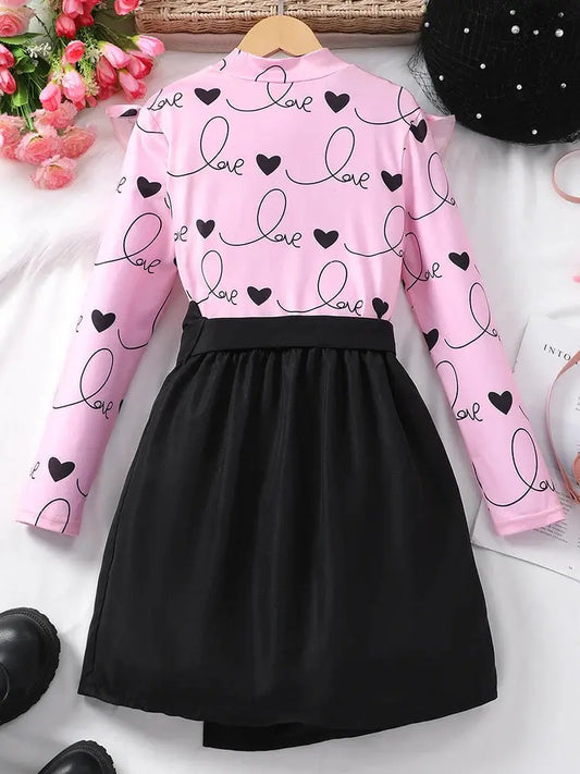 Autumn girls fashion Trendy Daily Leisure Sweet And Cute Love Long LariLeo Store