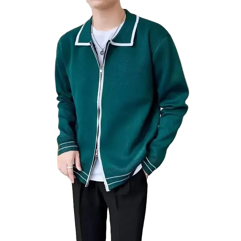Mens Knit Cardigan Jacket casual japanese streetwear top LariLeo Store