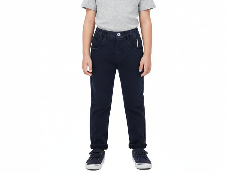 Fleece Winter Pants for Boys Warm Stretch Jeans