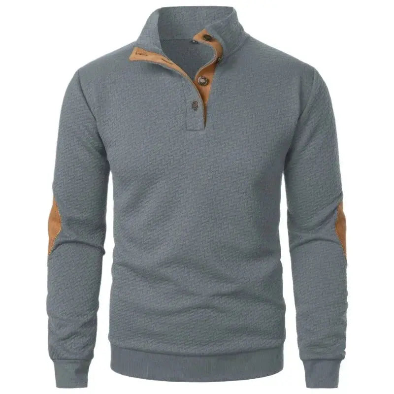 Men’s Casual Sweatshirt Long Sleeve Henley Collar Pullover LariLeo Store