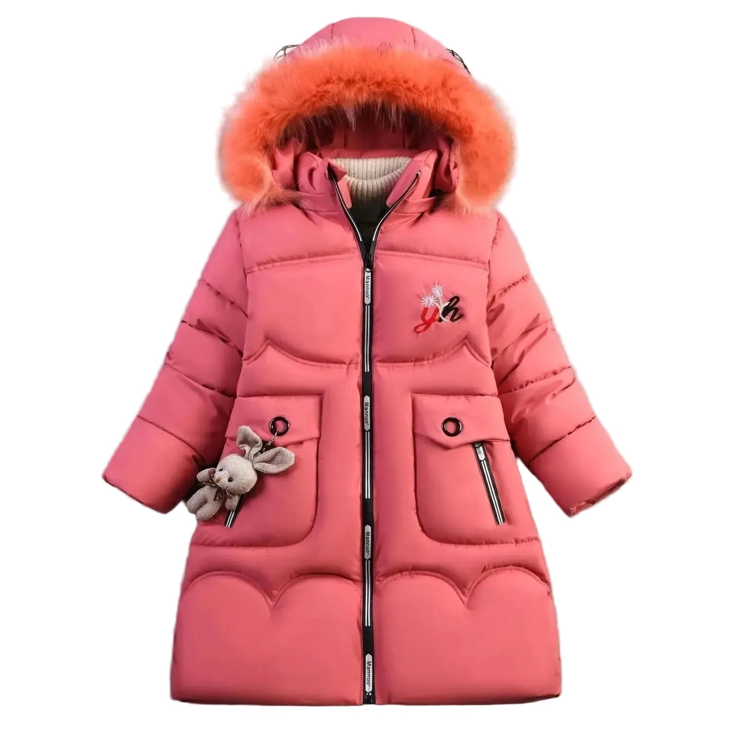 Kids Winter Jacket – Hooded Fur Collar Heavy Coat LariLeo Store