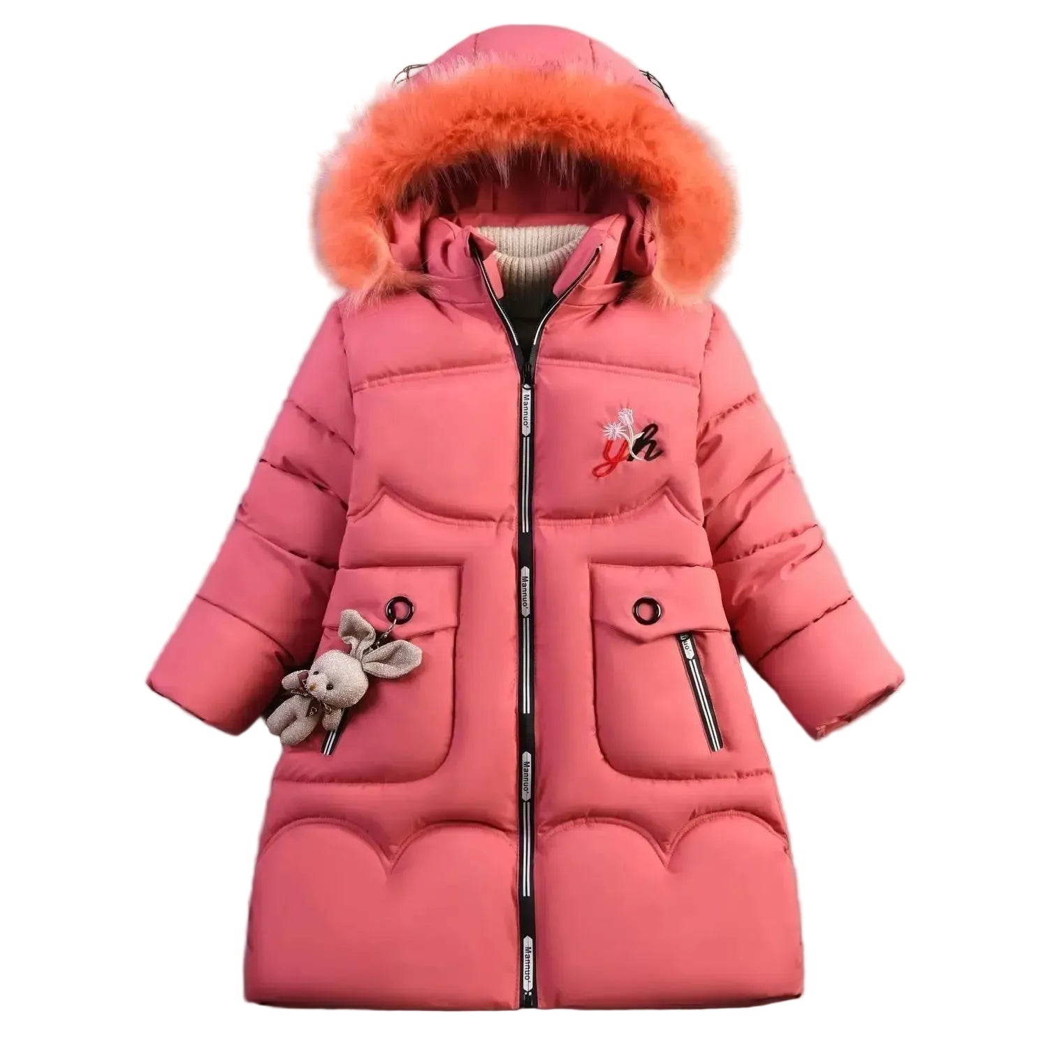 Kids Winter Jacket – Hooded Fur Collar Heavy Coat LariLeo Store