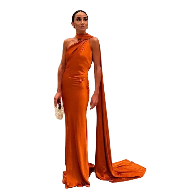 Womens Satin Ribbon Party Dress elegant LariLeo Store