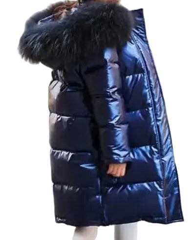 Kids Winter Jacket – Hooded Fur Collar Heavy Coat LariLeo Store