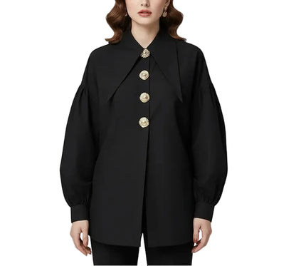 Elegant Women’s Shirt Pearl Long Sleeve Loose LariLeo Store