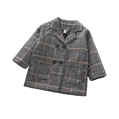 Trench Coat Boys British Style Long Jacket