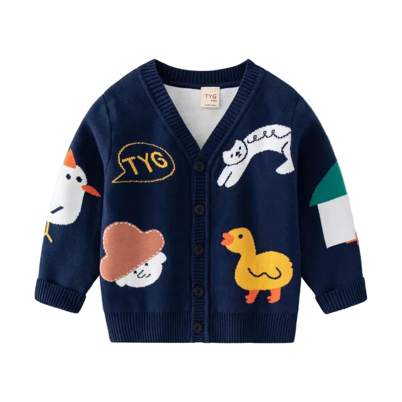 Buckle Jacket Boys Winter Knitwear Cardigan