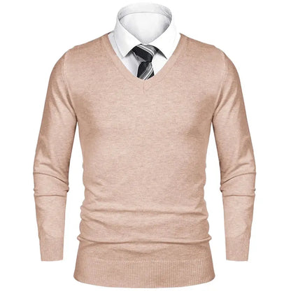 Men's Sweater Casual V Neck Pullover Cold Blouse Outdoor LariLeo Store