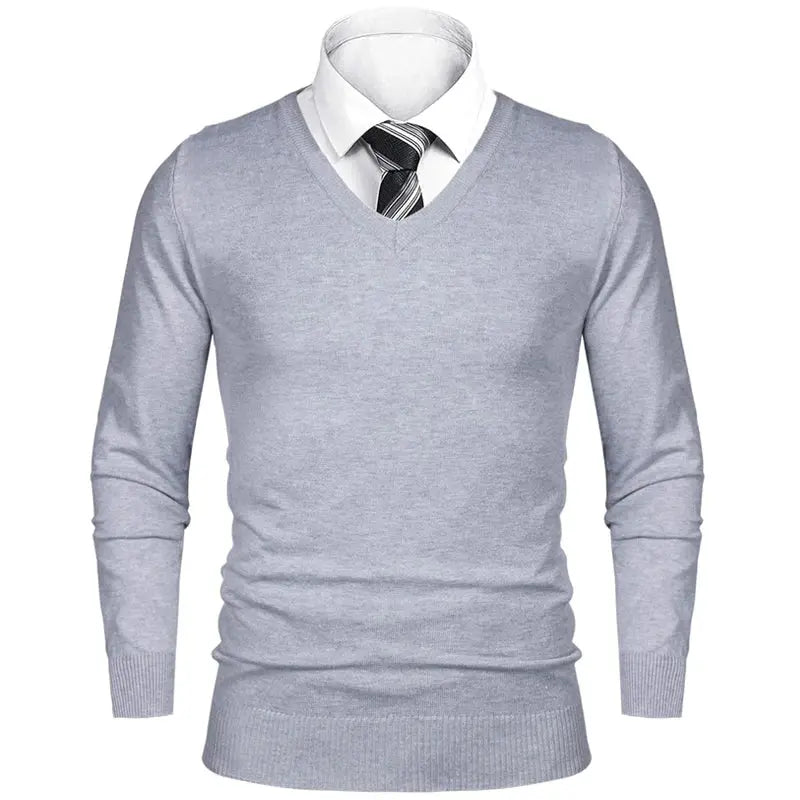 Men's Sweater Casual V Neck Pullover Cold Blouse Outdoor LariLeo Store