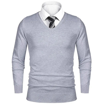 Men's Sweater Casual V Neck Pullover Cold Blouse Outdoor LariLeo Store