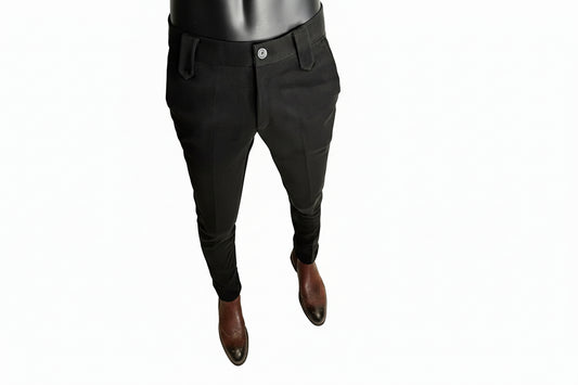 Mens Slim Fit Wool Pants winter warm business trousers LariLeo Store